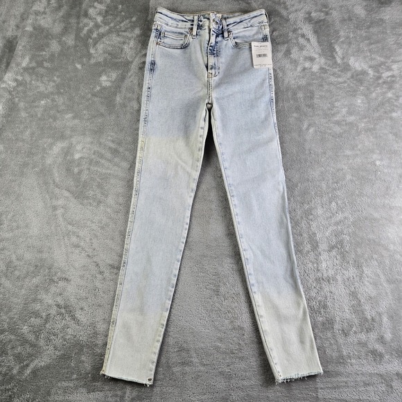 We The Free Denim - FP We The Free Jeans Women 27 Acid Wash Indigo High Rise Skinny Cigarette NEW